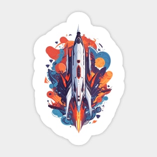 Future Spaceship Vector Artwork Sticker
